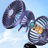 Portable Handheld Fan,LED Display, 3-in-1 Personal Small Fan for Handheld/Neck/Desk, 90 Foldable With Base, 5 Speed Lash Makeup Fan - Image 5