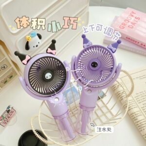 F3 Mini Portable Rechargeable Hand-Held Mute Spray Mist Air Cooled Fan (Pocket Fan)