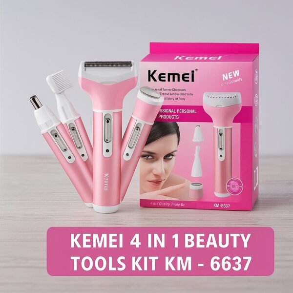 Kemei KM-6637 Multi Functional 4 In 1 Shaver - Image 2